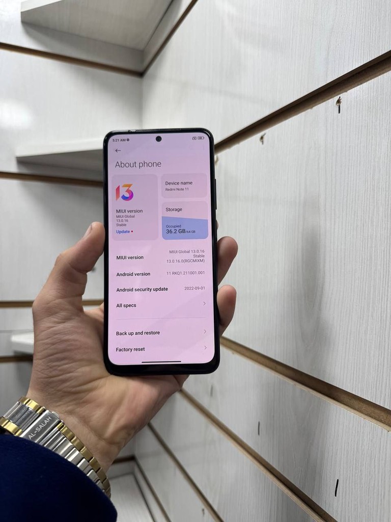 Redmi Note 11, 64GB, 5000mAh, yuz ochadi, barmoq izi ishlaydi image 2