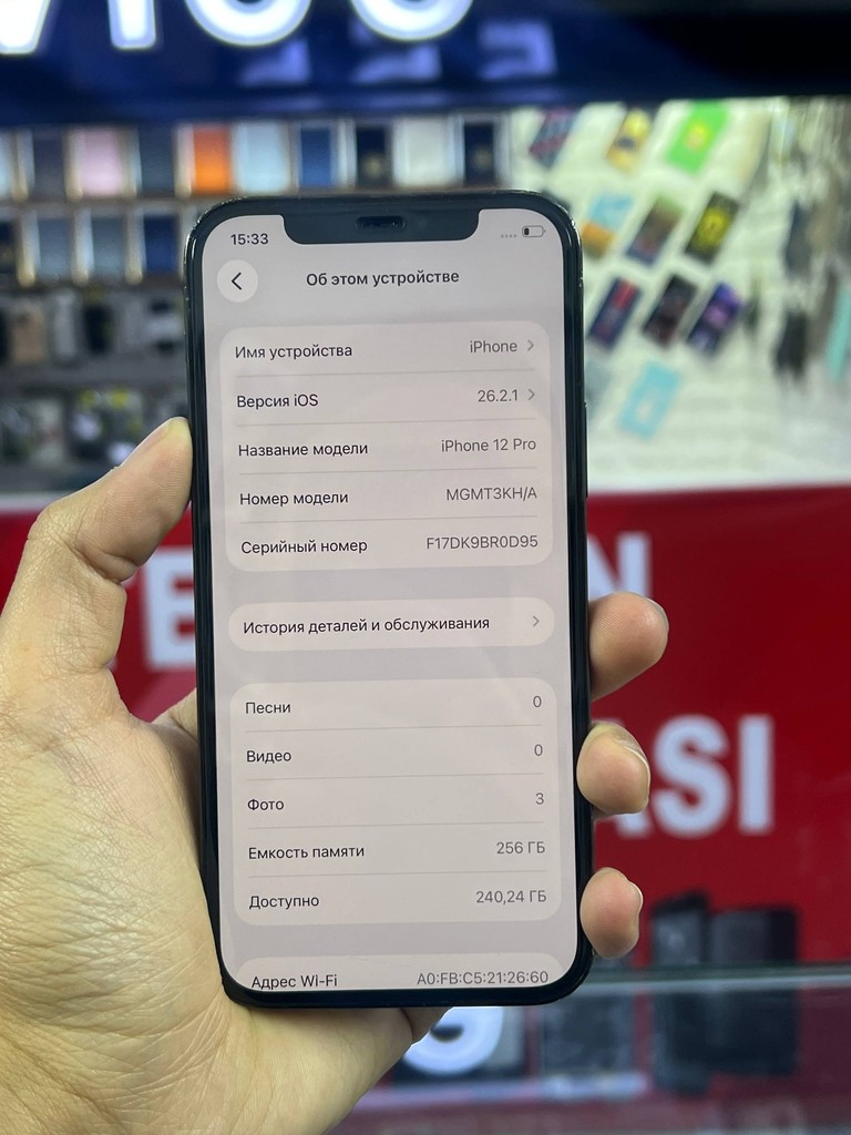 iPhone 12 Pro – 256GB, 75% batareya, Face ID, True Tone, ideal holat image 3
