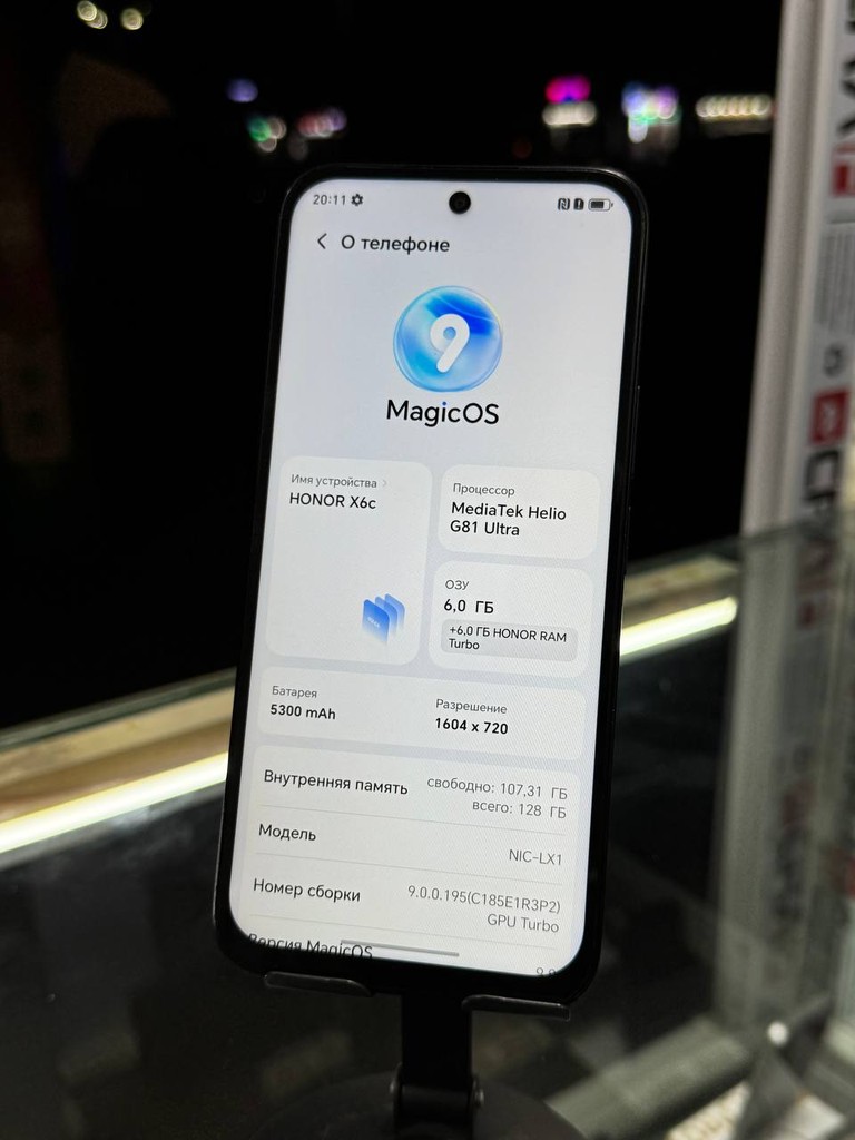 Honor X6c 6/128GB - 2 SIM, ideal holatda image 1
