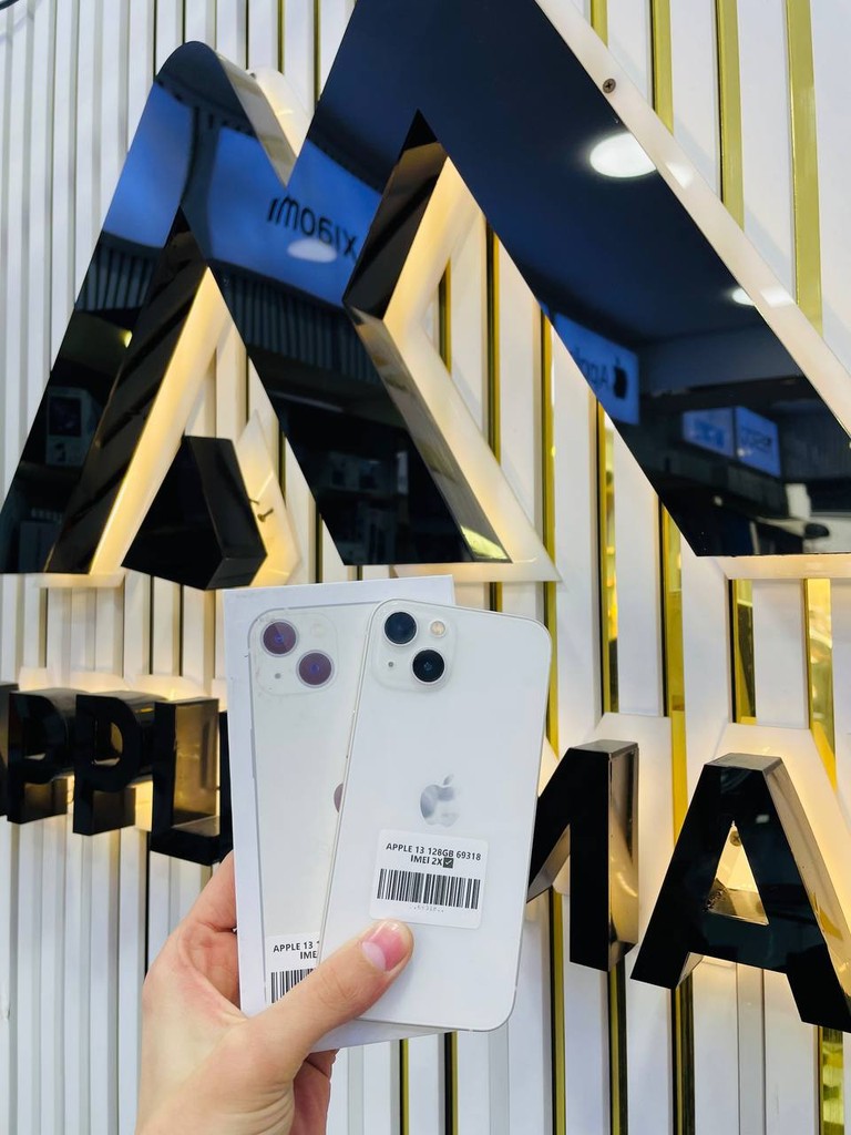iPhone 13 128GB - 89% batareya, White, eSIM, 30 kun garanti image 1
