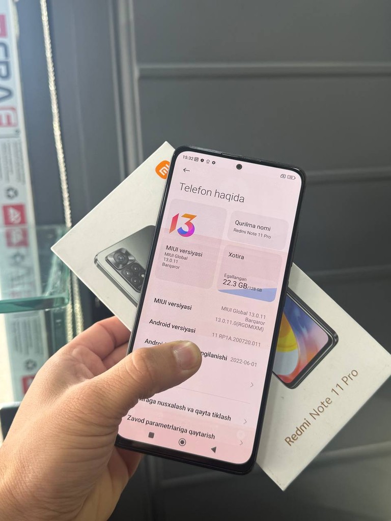 Redmi Note 11 Pro 8/128GB - USED, 1 hafta garantiya image 1