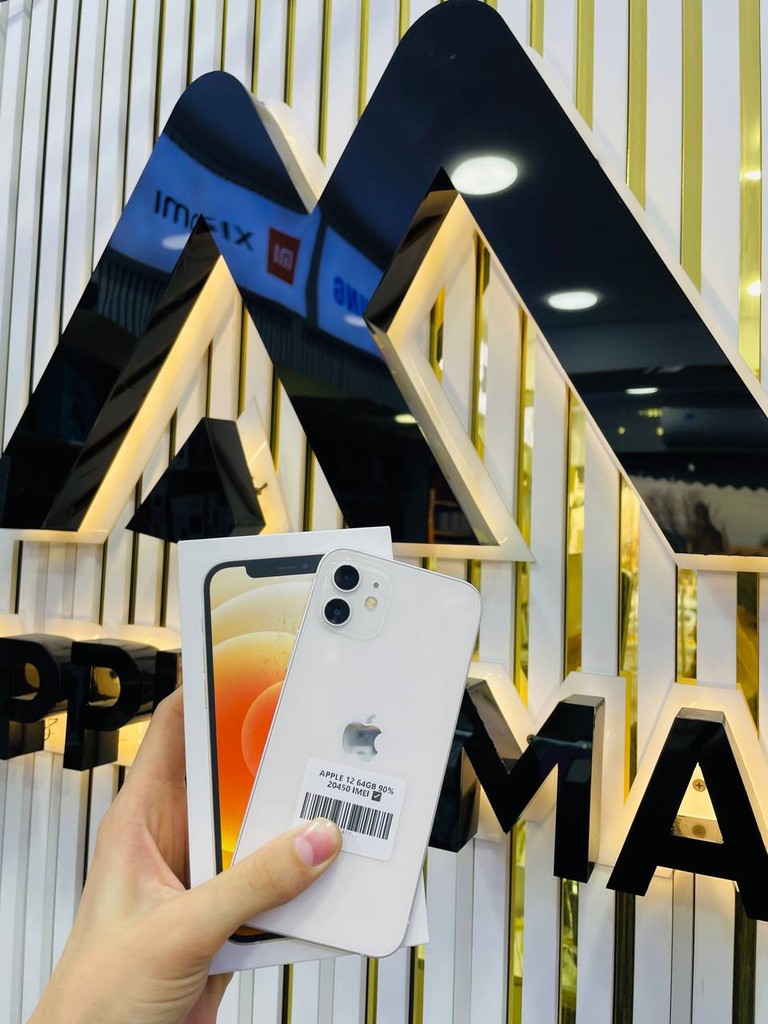 iPhone 12, 64GB, White (LL/A) - 90% batareya, 30 kun garanti, Box bor image 1