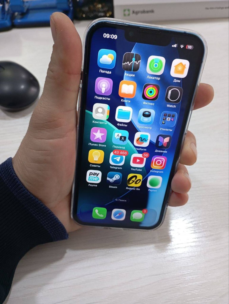 iPhone 13, 128GB, ko'k - ekran va batareya almashtirilgan, Face ID ishlaydi image 2