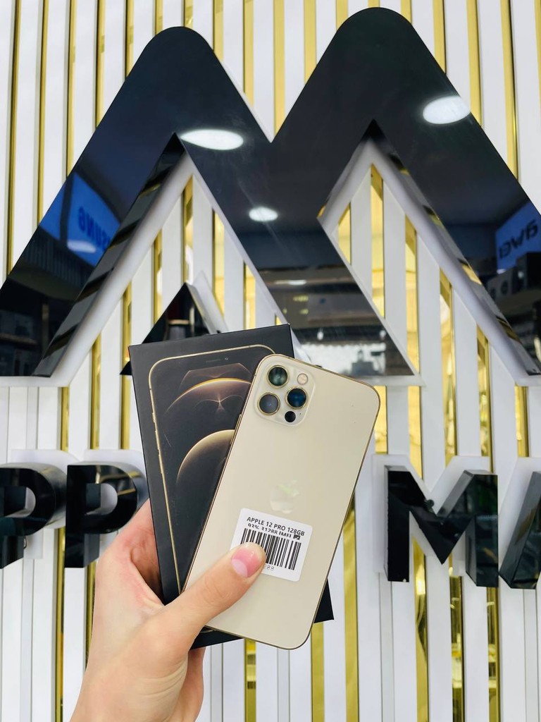 iPhone 12 Pro 128GB GOLD LL/A, 93% batareya, 10/10, To'liq komplekt image 1