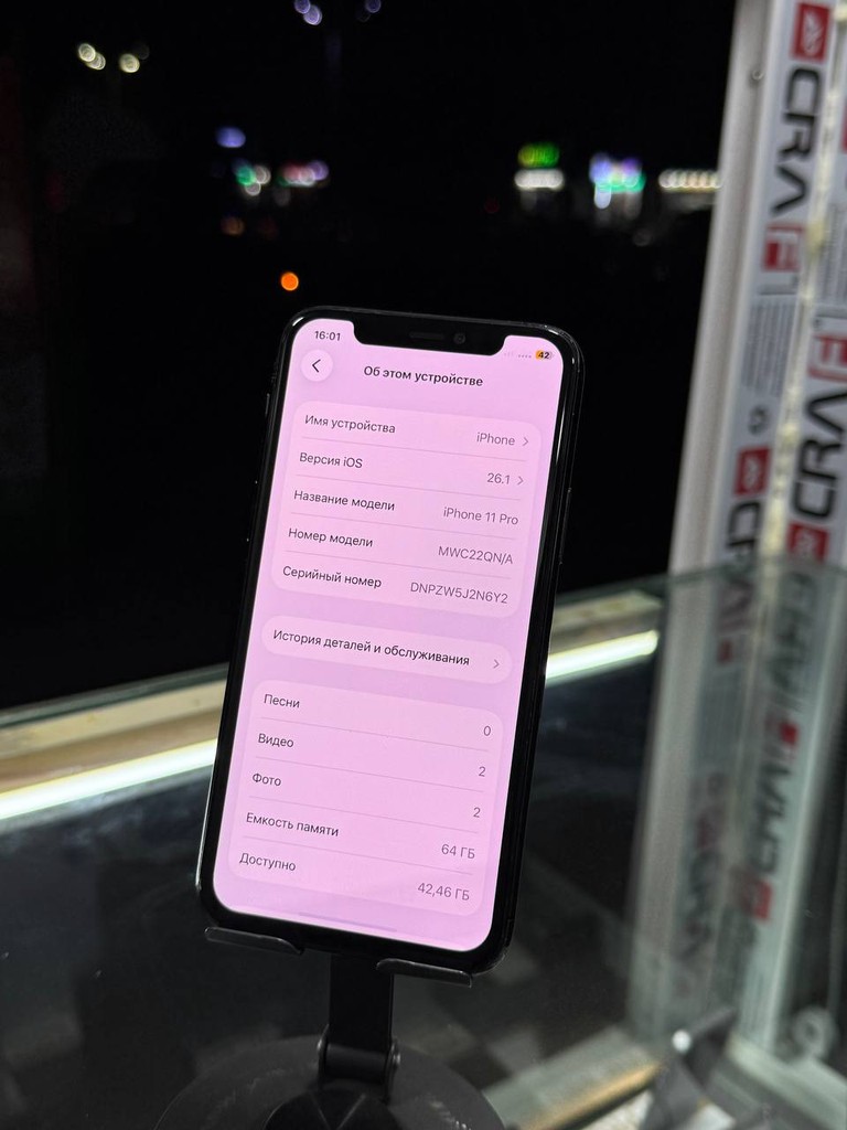 iPhone 11 Pro - 64GB, Yaxshi holat, 100% batareya image 1