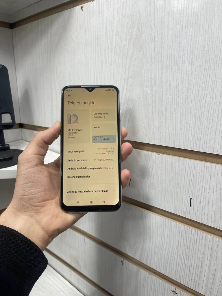 Redmi Note 8, 64GB, 5000 mAh, ideal holatda image 2