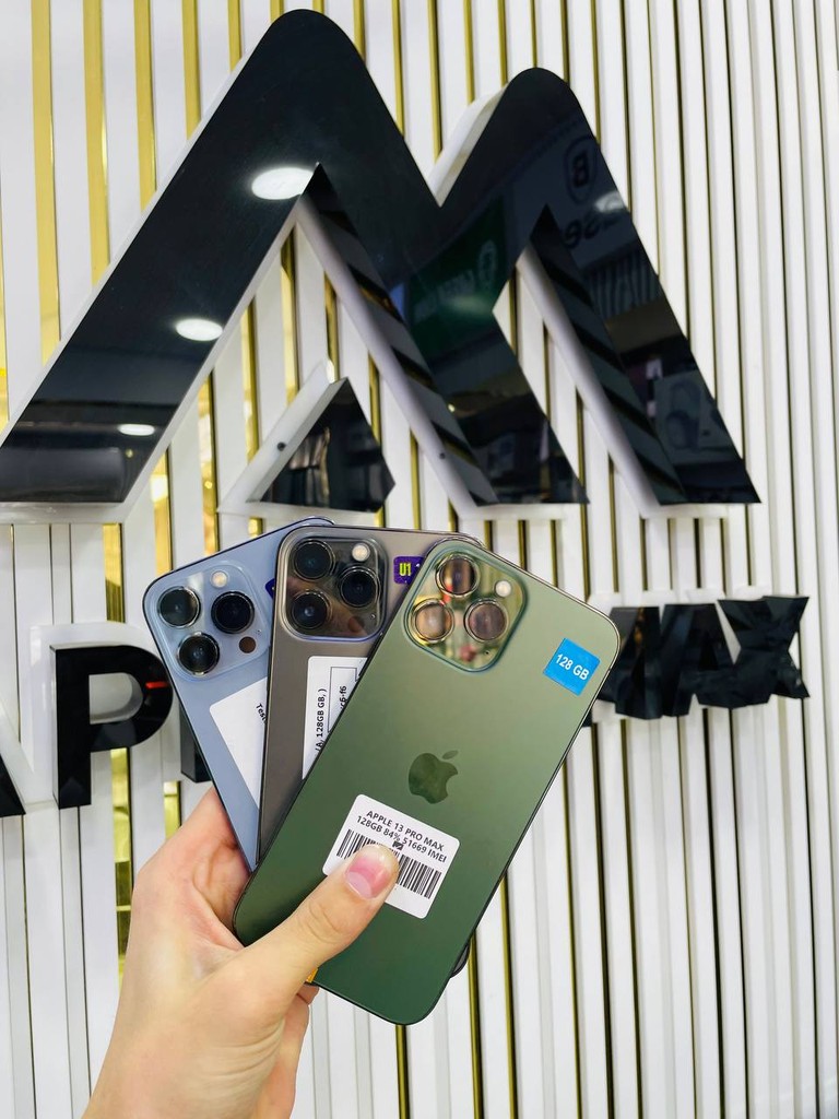 iPhone 13 Pro Max 128GB - 10/10 holat, LL/A, 3 rang (BLUE/GRAPHITE/GREEN) image 1