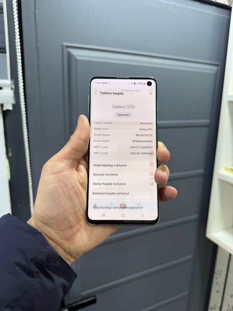 Samsung S10 8/128GB, barmoq izi skaner mavjud image 1