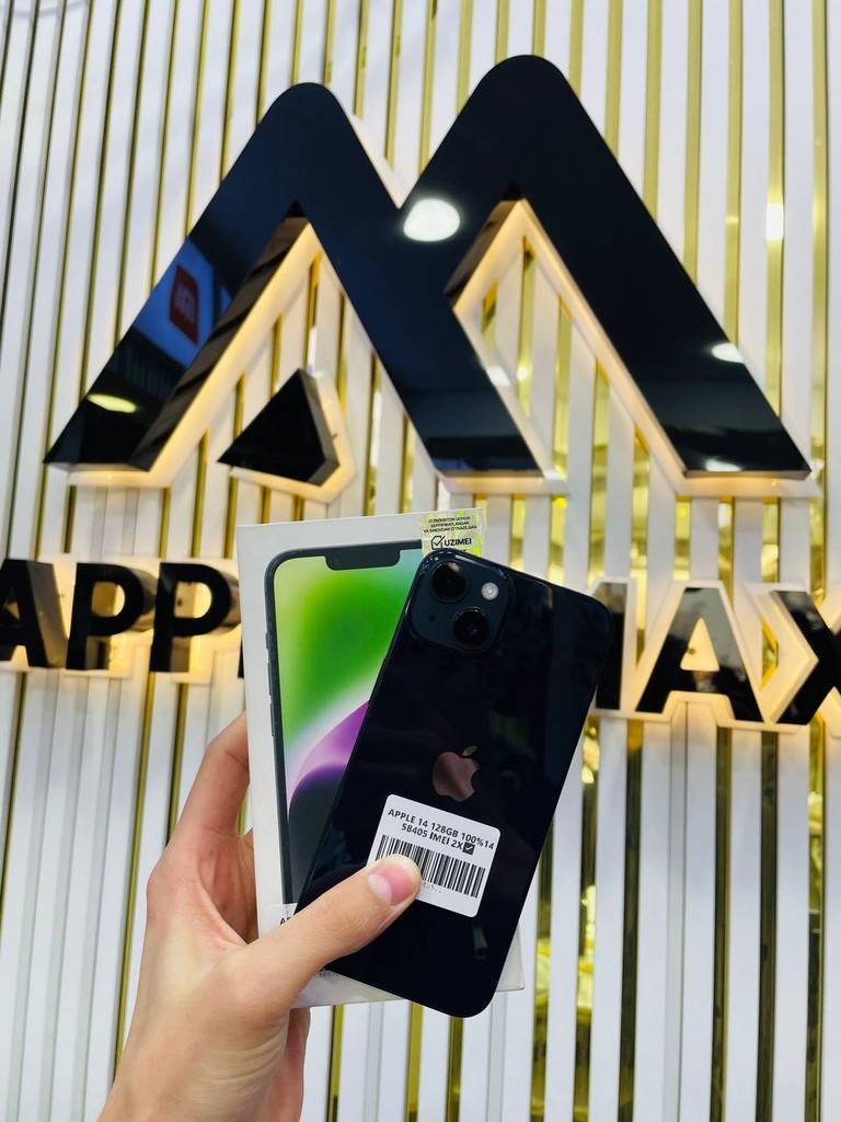 iPhone 14 128GB MIDNIGHT - 100% batareya, 14 sikl image 1