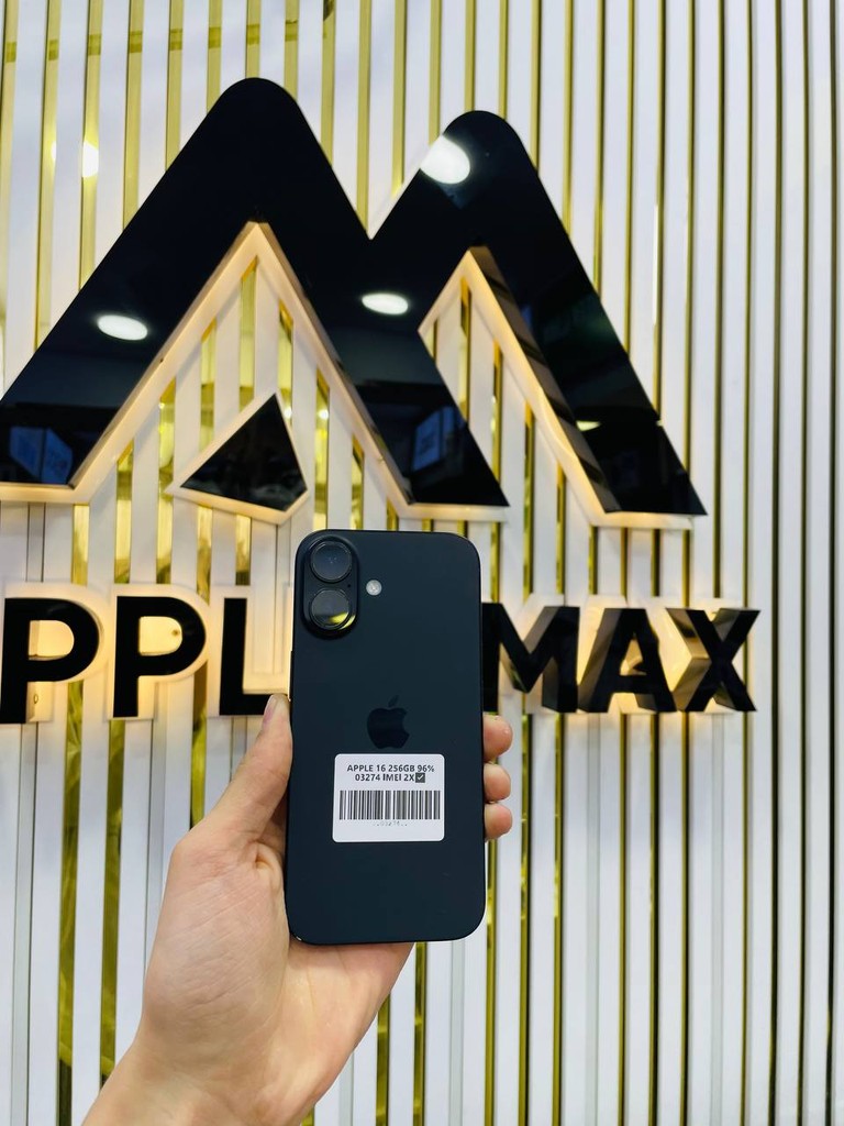 Applemax iPhone 16, 256GB, 96% bateriya, eSIM, displey o’zgartirilgan, 30 kun kafolat image 1