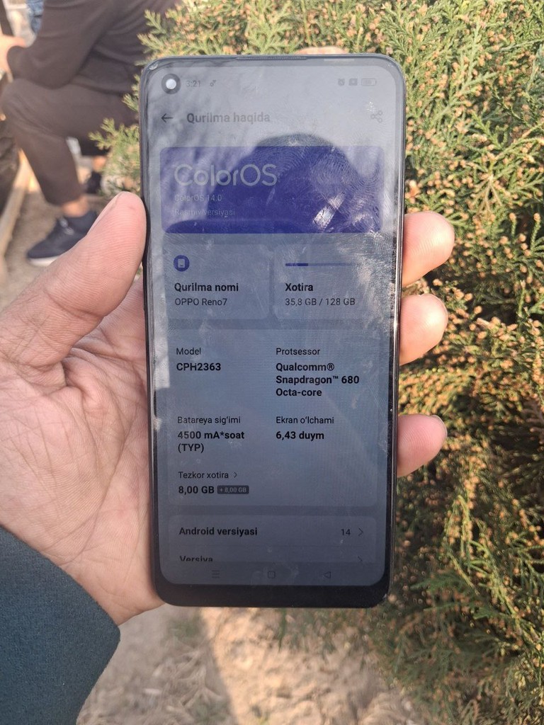 Oppo Reno7 128GB – IMEI blokirovka yo"q image 2
