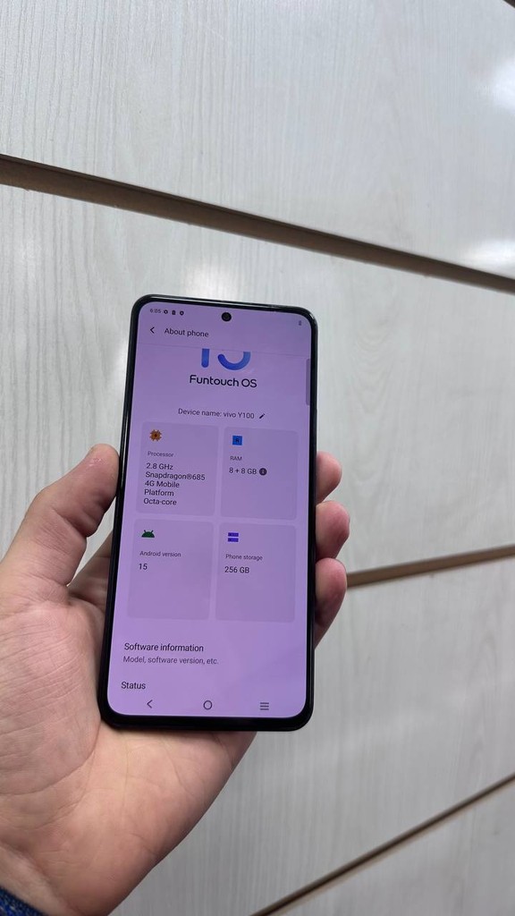 Vivo Y100 - 8GB RAM / 256GB, Qora, 2 SIM, Yaxshi image 1