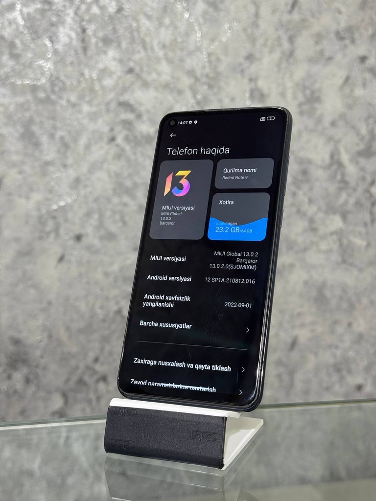 Redmi Note 9 64GB - ideal holatda image 3