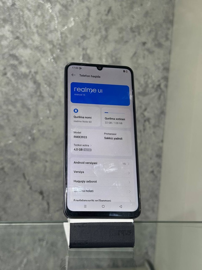 Realmi Note 60, 128GB, ishlayotgan holatda image 2