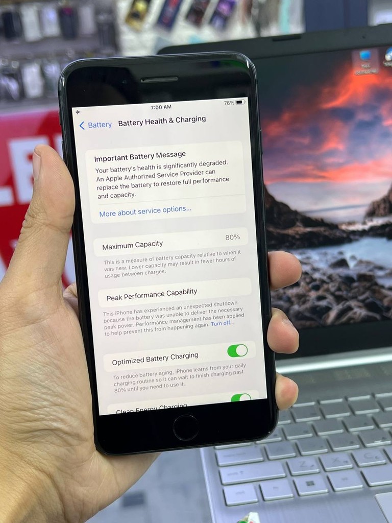 Iphone 8+ 256GB, Face ID, True Tone, 80% zaryad, ideal holat image 3