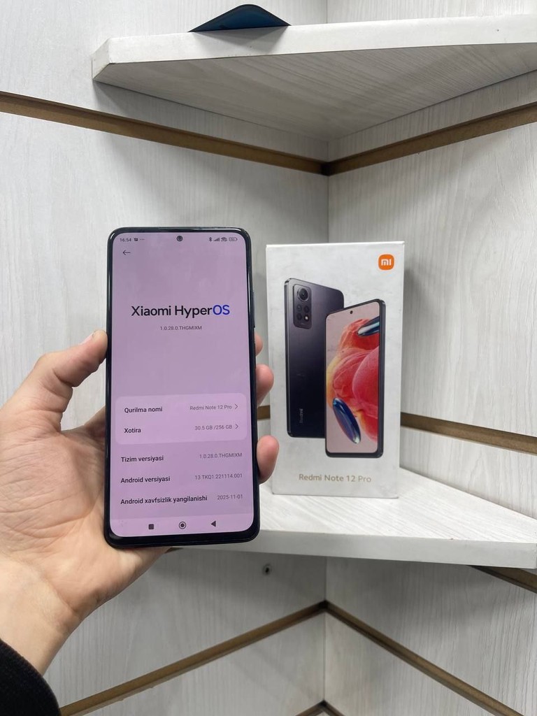 Redmi Note 12 Pro, 256GB/8GB, 5000mAh, Yuz tanishuv ishlaydi image 1